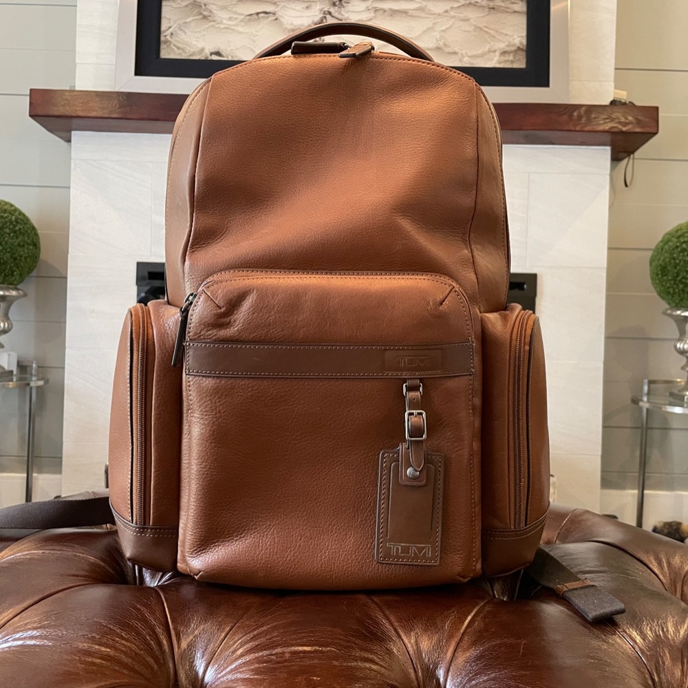SOLD Tumi Frederick Laptop Leather Backpack